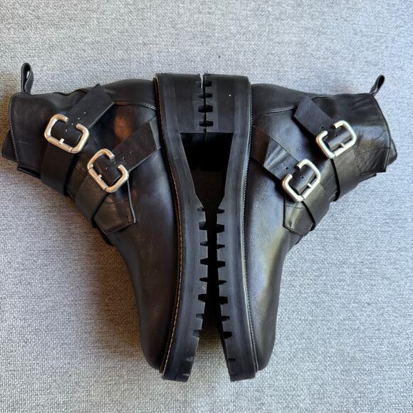 Freda Salvador Athena Sheaarling Leather Moto Boot Boho Women's Sz 8.5 - Picture 10 of 15